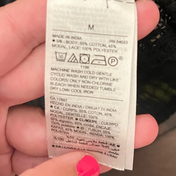 Old Navy Black Peasant Top - Picture 7 of 8